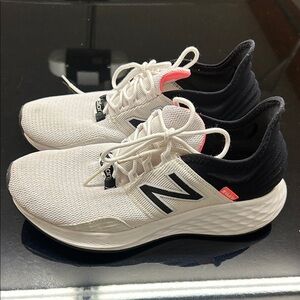 New Balance Women's White and Black Sneakers